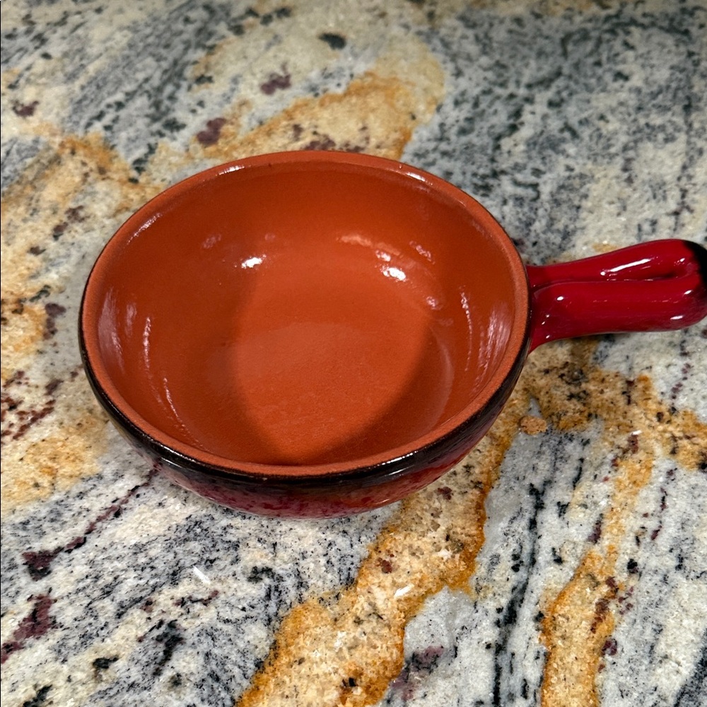 De Silva Red and Orange terracotta Serving Bowl, NEW